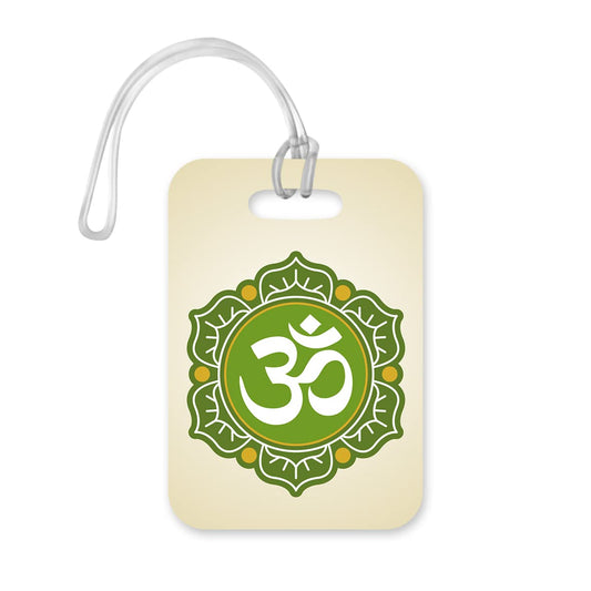 LT197 Ohm Peace Yoga Hindu Novelty Funny Unique Designer Gift Glossy Plastic Suitcase Luggage Tag