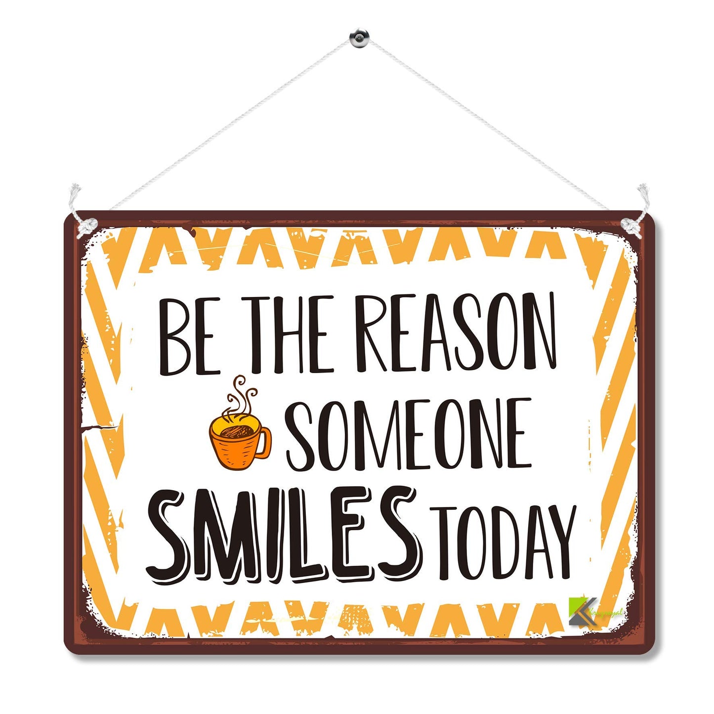 Kruzroyal MP178 Be the reason someone smiles today Funny Novelty Retro Vintage Metal Wall Sign Plaque 20cm x 15cm