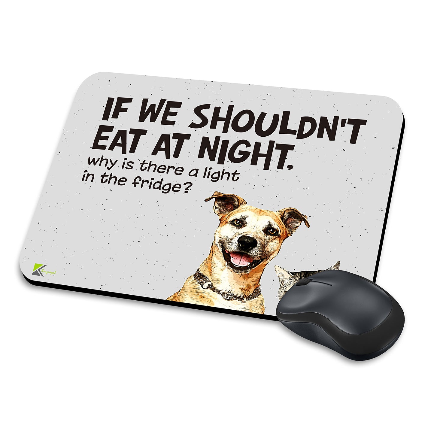 MM165 - If we shouldn't eat at night. Why is there a light in the fridge? Funny Novelty Gift Mousemat/MousePad Anti Slip Laptop Computer PC Mouse Mat