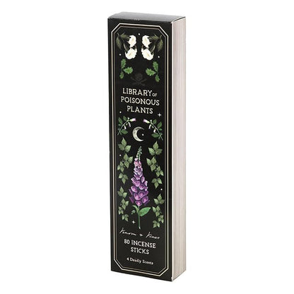 Set of 4 Poisonous Plants Incense Stick Packs – Botanical-Inspired Scents with Gothic Plant Designs, Ideal for Creating Mystical Atmospheres and Unique Home Décor