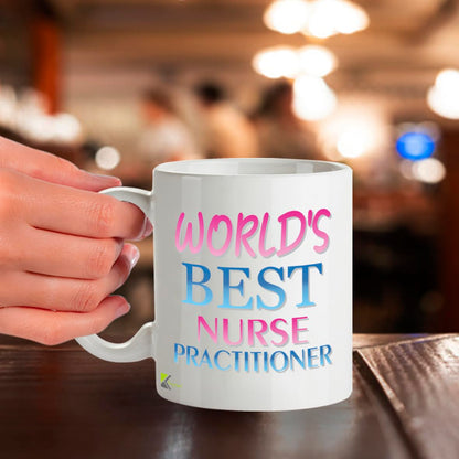 Kruzroyal DZ889 World's Best Nurse Practitioner 11OZ Tea/Coffee Mug Cup - Unique Coffee Cup and Gift Ideas, Nurse Practitioner's Mug