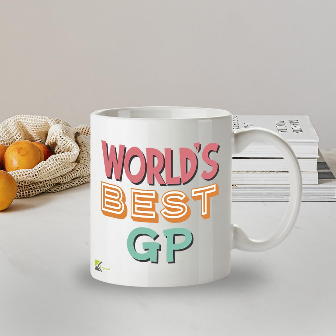 Kruzroyal DZ880 World's Best GP Mug 11oz - White Ceramic Cup for Doctor, Medical Professional - Thank You, Retirement, Birthday Present