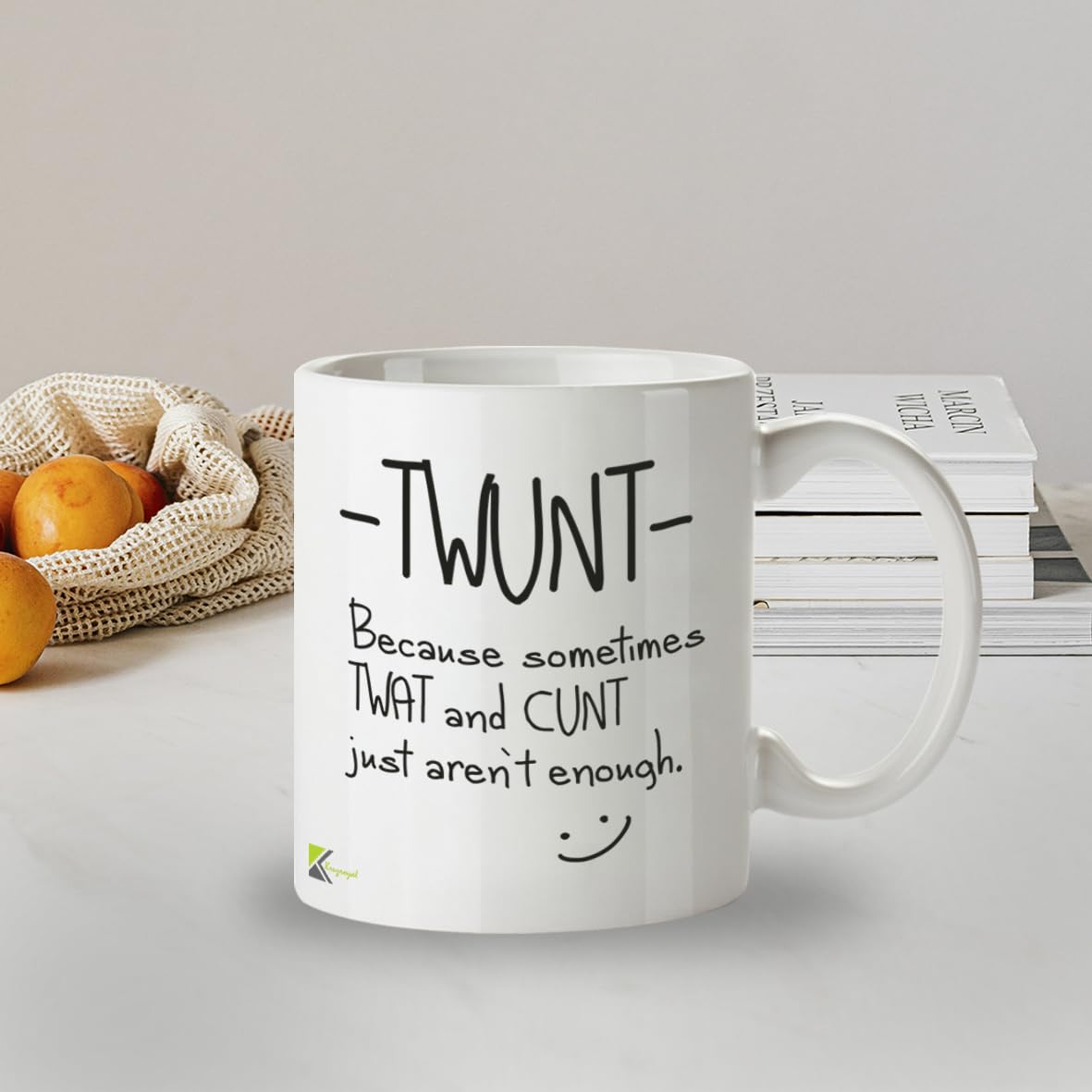 Kruzroyal DZ280 TWUNT- Because Sometimes TWAT and C*NT just aren't Enough Funny Novelty Great Gift Idea Coffee Tea Mug | Rude Gift for Friend, Colleague | Secret Santa Coffee Cup, 11oz