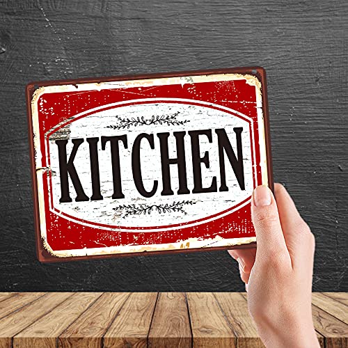 Kruzroyal MP410 KITCHEN Sign Funny Novelty Retro Vintage Metal Wall Sign Plaque 20cm x 15cm