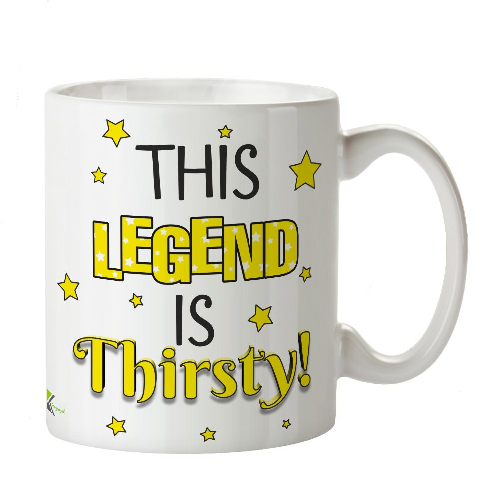Kruzroyal DZ348 This Legend is Thirsty! Funny Novelty Great Gift Idea Coffee Tea Mug