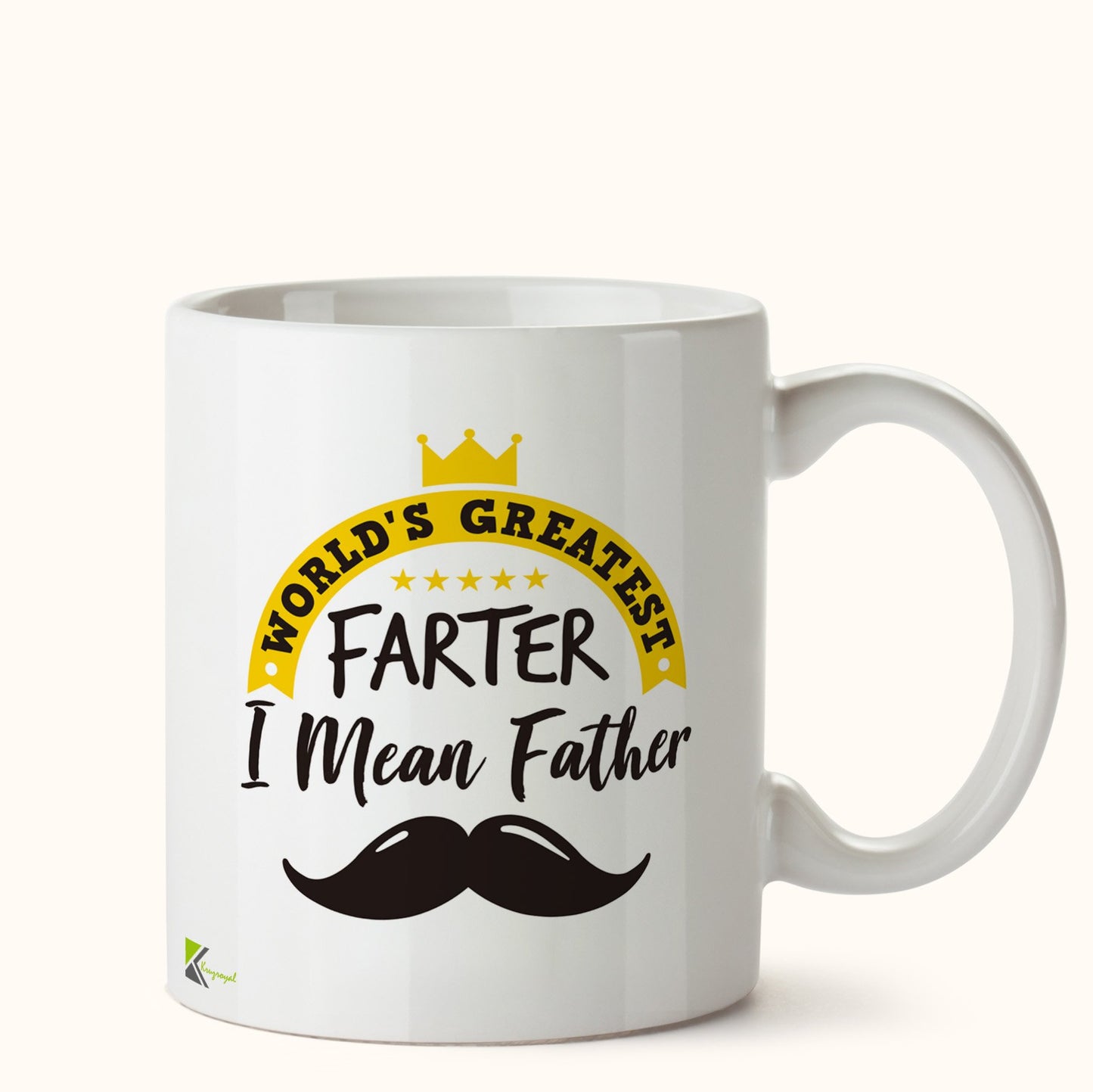 Kruzroyal DZ470 World's Greatest Farter I Mean Father Funny Novelty Great Gift Idea Coffee Tea Mug