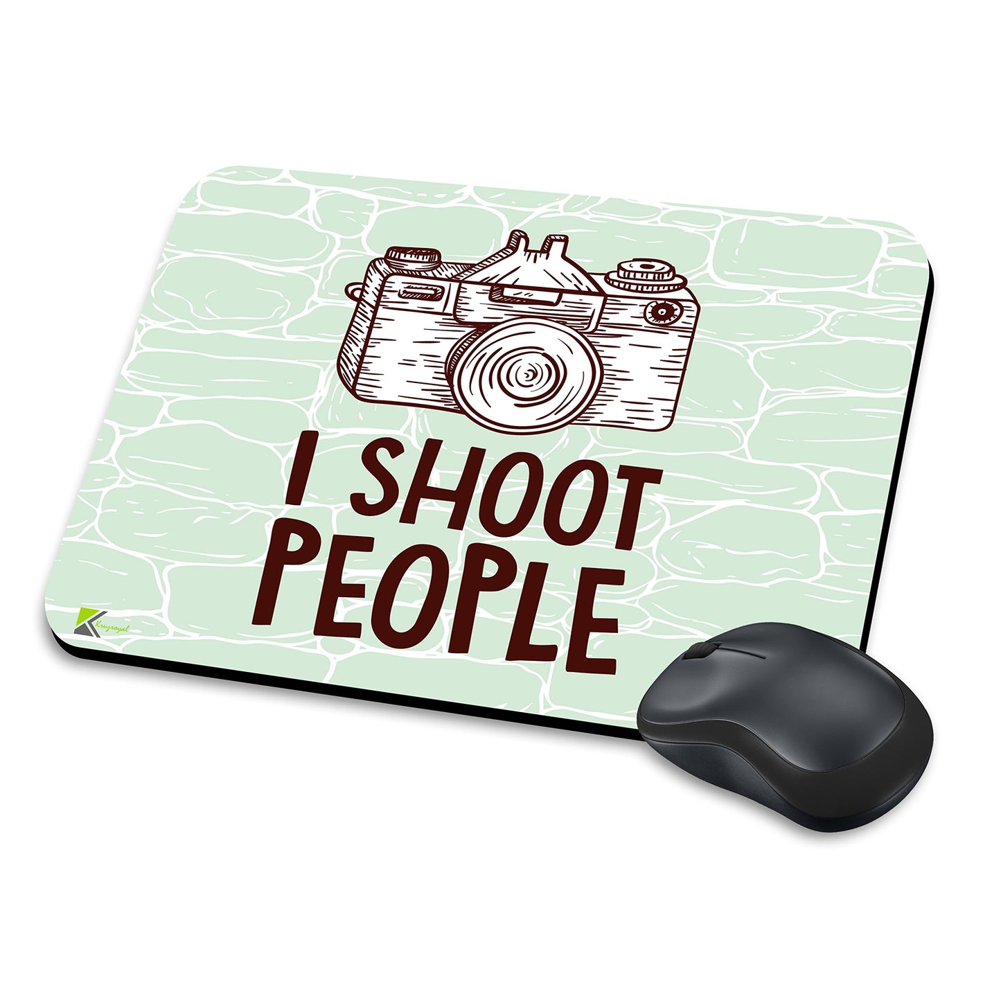MM214 - I Shoot People/Photographer Funny Novelty Gift Mousemat/MousePad Anti Slip Laptop Computer PC Mouse Mat