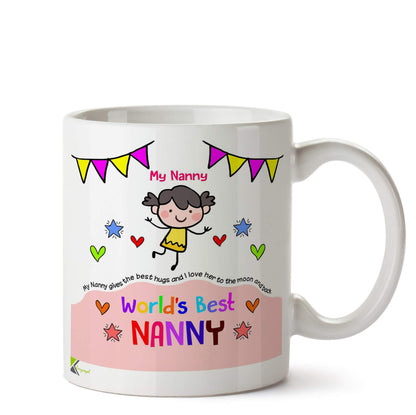 Kruzroyal DZ788 World's Best Nanny Funny Novelty Great Gift Idea Coffee Tea Ceramic Mug