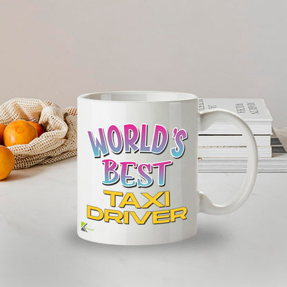 Kruzroyal DZ893 World's Best Taxi Driver 11OZ Tea/Coffee Mug Cup - Unique Coffee Cup and Gift Ideas, Taxi Driver's Mug
