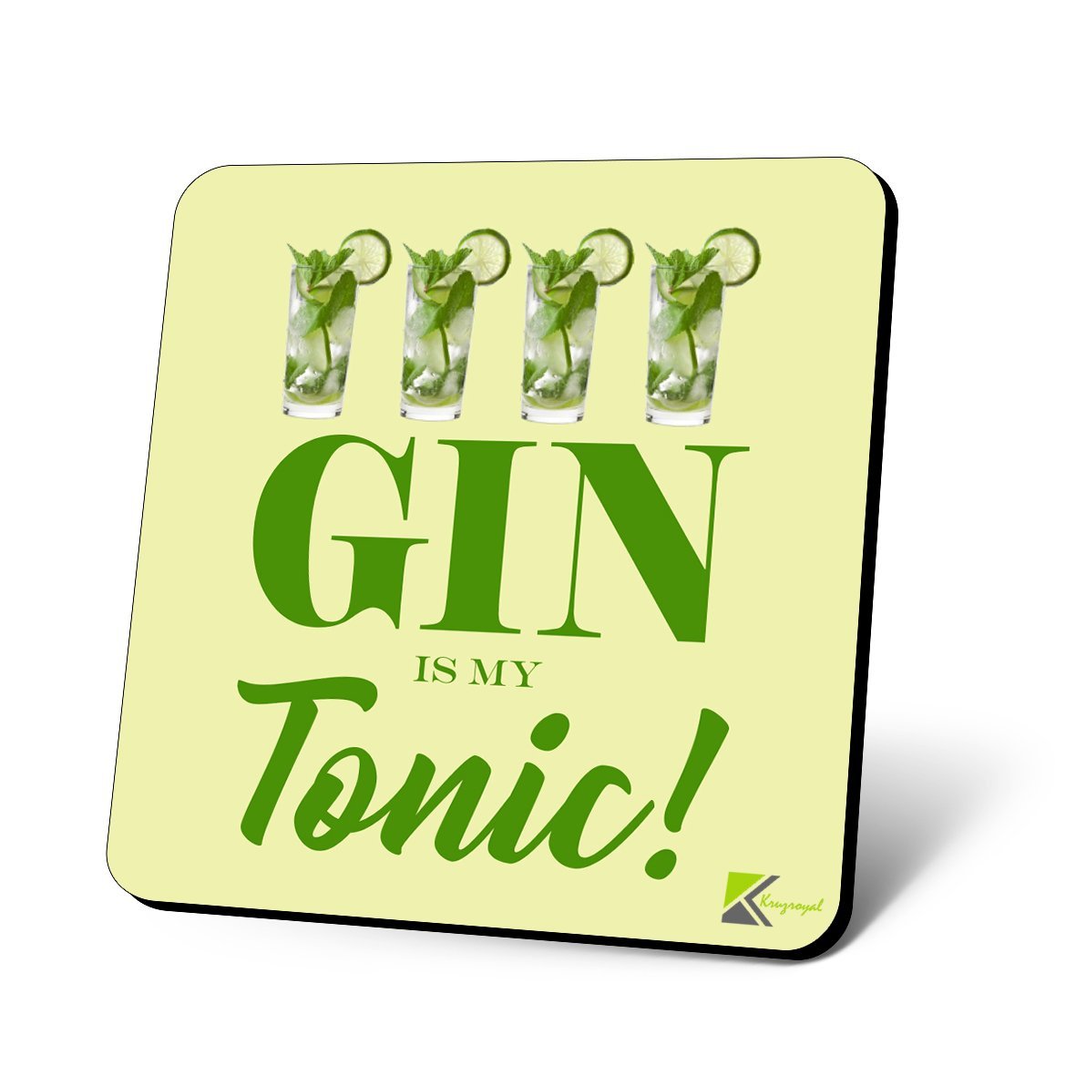 CS1028 Gin is My Tonic! Novelty Funny Coffee Tea Drink Christmas Gift Glossy MDF Wooden Coaster
