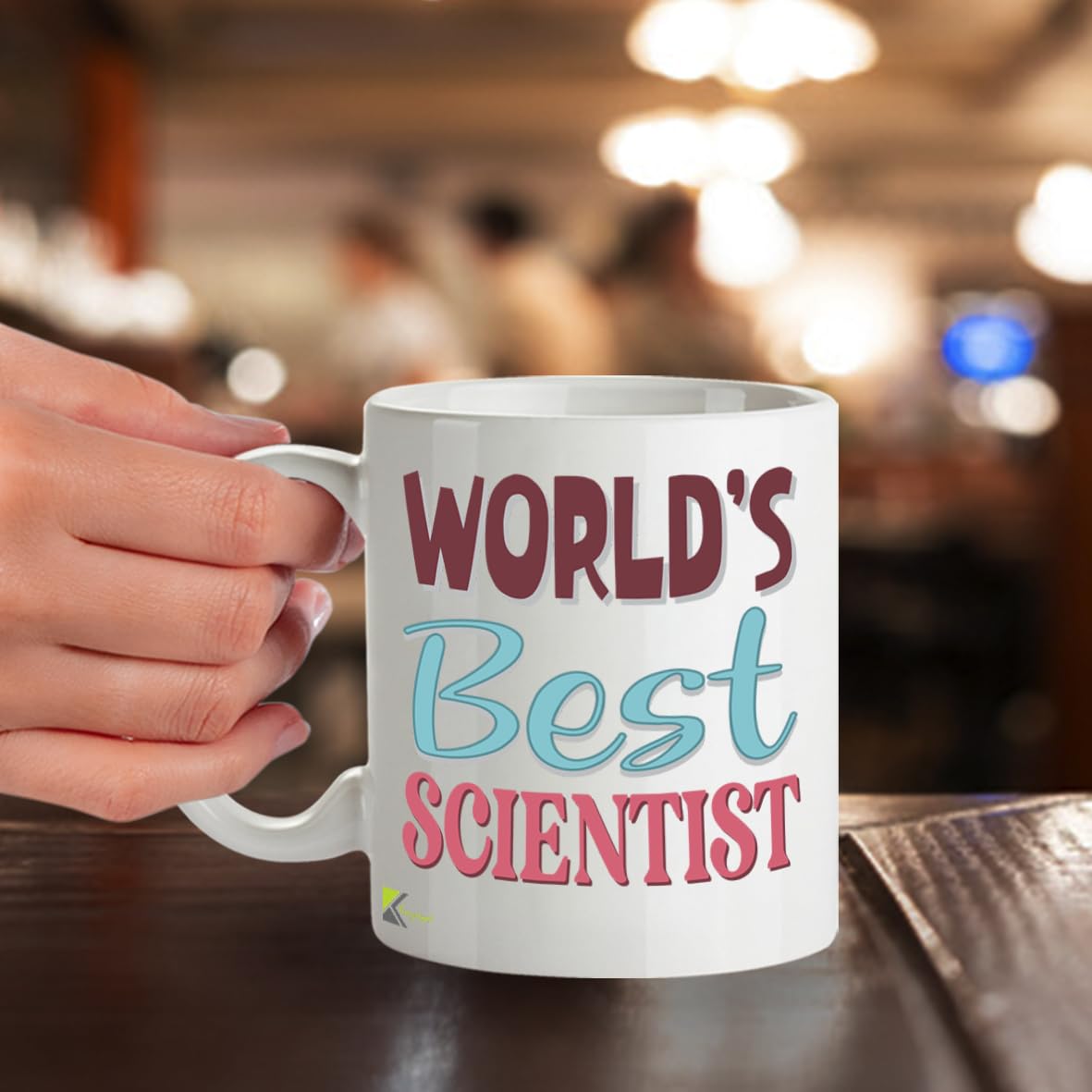 Kruzroyal DZ856 World's Best Scientist Mug 11oz - White Ceramic Cup for Researcher, Chemist - Ideal Birthday, Graduation Present