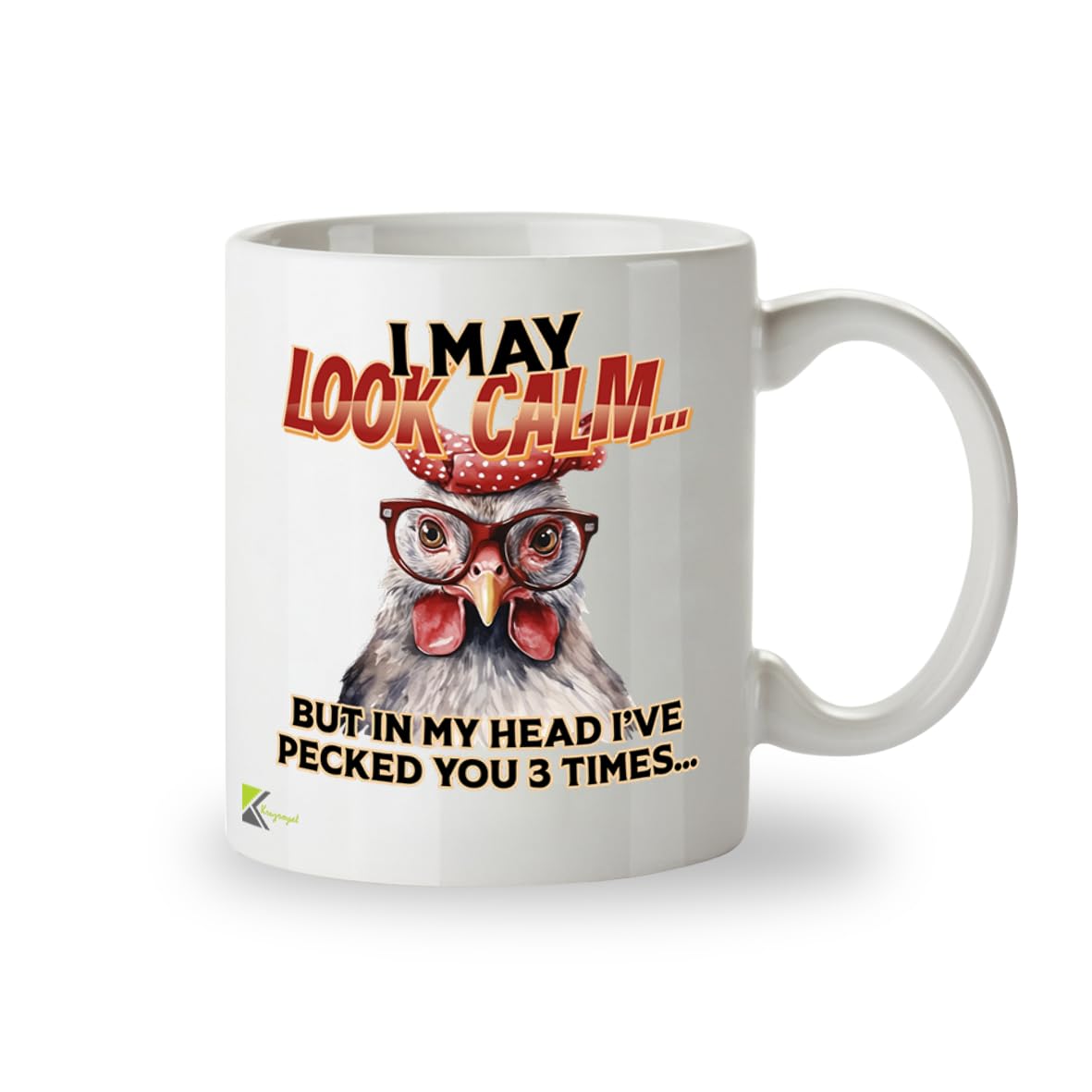 Kruzroyal DZ964 I've Pecked You Funny Chicken Lover Mug - Sarcastic Farm Animal Coffee Cup - Witty Hen, Rooster, Bird Owner Gag Gift for Him, Her - 11oz White Ceramic
