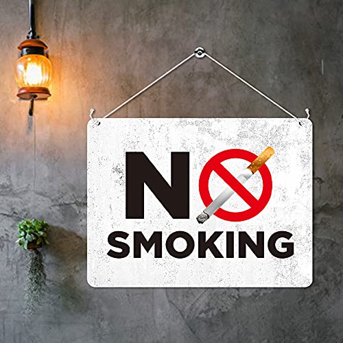 Kruzroyal MP441 No Smoking Funny Novelty Retro Vintage Metal Wall Sign Plaque 20cm x 15cm