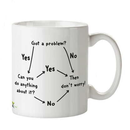 Kruzroyal DZ218 Got a Problem? Can You do Anything About it ? Then Don't Worry! Funny Novelty Great Gift Idea Coffee Tea Mug