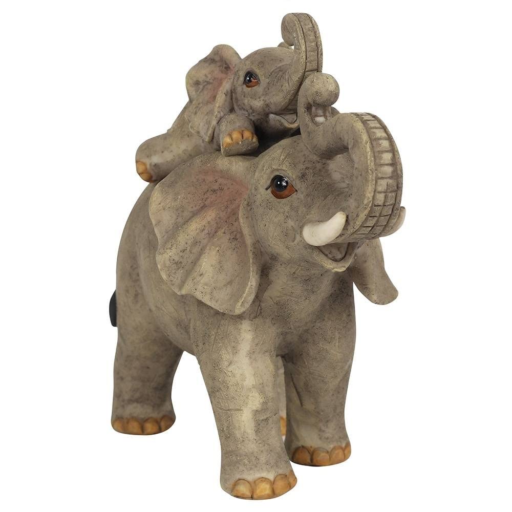Something Different FO_66338 Mother and Baby Ornament | Elephant Adventures | 2pcs. 290g, Grey