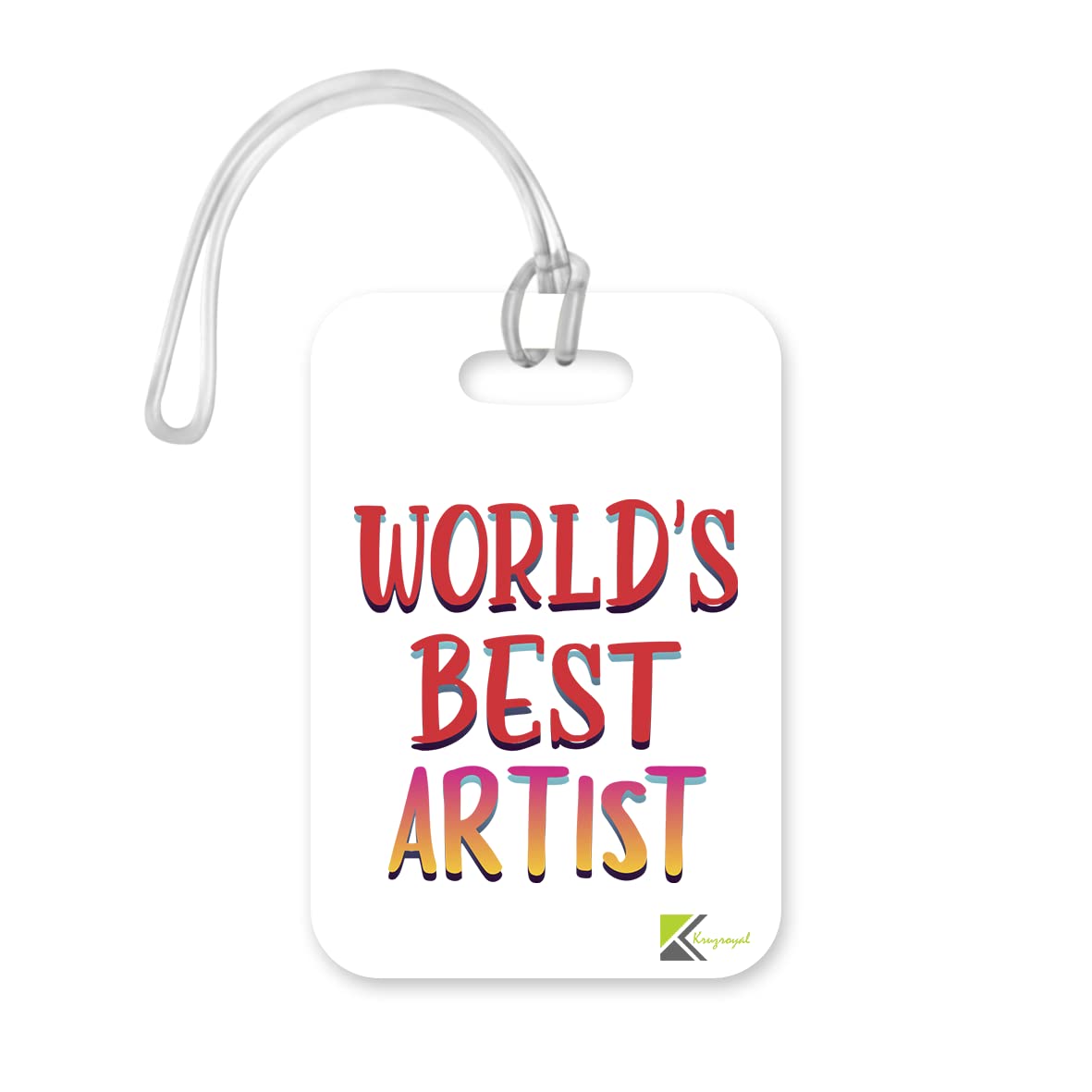 LT464 World's Best Artist Novelty Funny Unique Designer Gift, Suitcase, Glossy Plastic Luggage Tag for Artist
