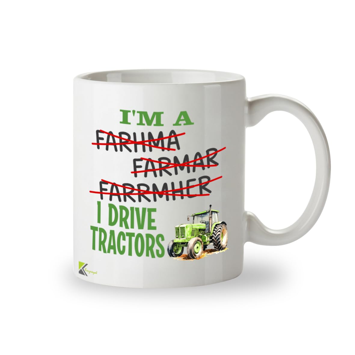Kruzroyal Tractor Mug Funny Farmer Gift 11oz/325ml - I Drive Tractors Ceramic Coffee Cup for Men Dad Grandad - Farming Agricultural Present