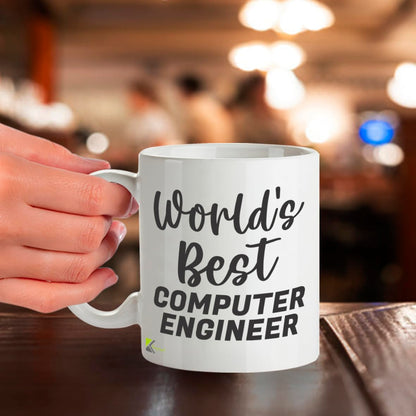 Kruzroyal DZ807 World's Best Computer Engineer Mug 11oz - Funny Tech Gifts for Men Dad - IT Software Coder Programmer Novelty Cup for Birthday Christmas