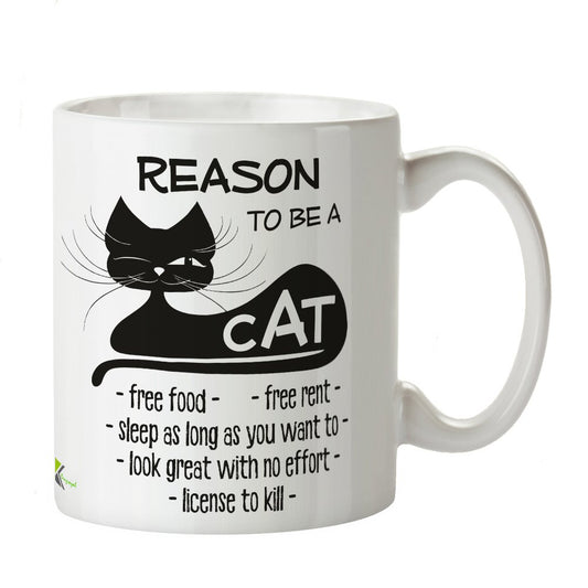 Kruzroyal DZ326 Reason to Be A CAT - Funny Novelty Great Idea Coffee Tea Mug Funny 11OZ Mug