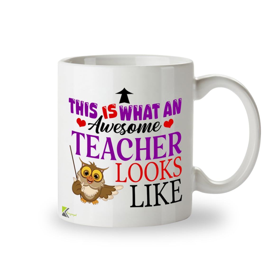 Kruzroyal Awesome Teacher Funny Mug - 11oz Ceramic Cup for Men & Women - Appreciation Gift for Educators