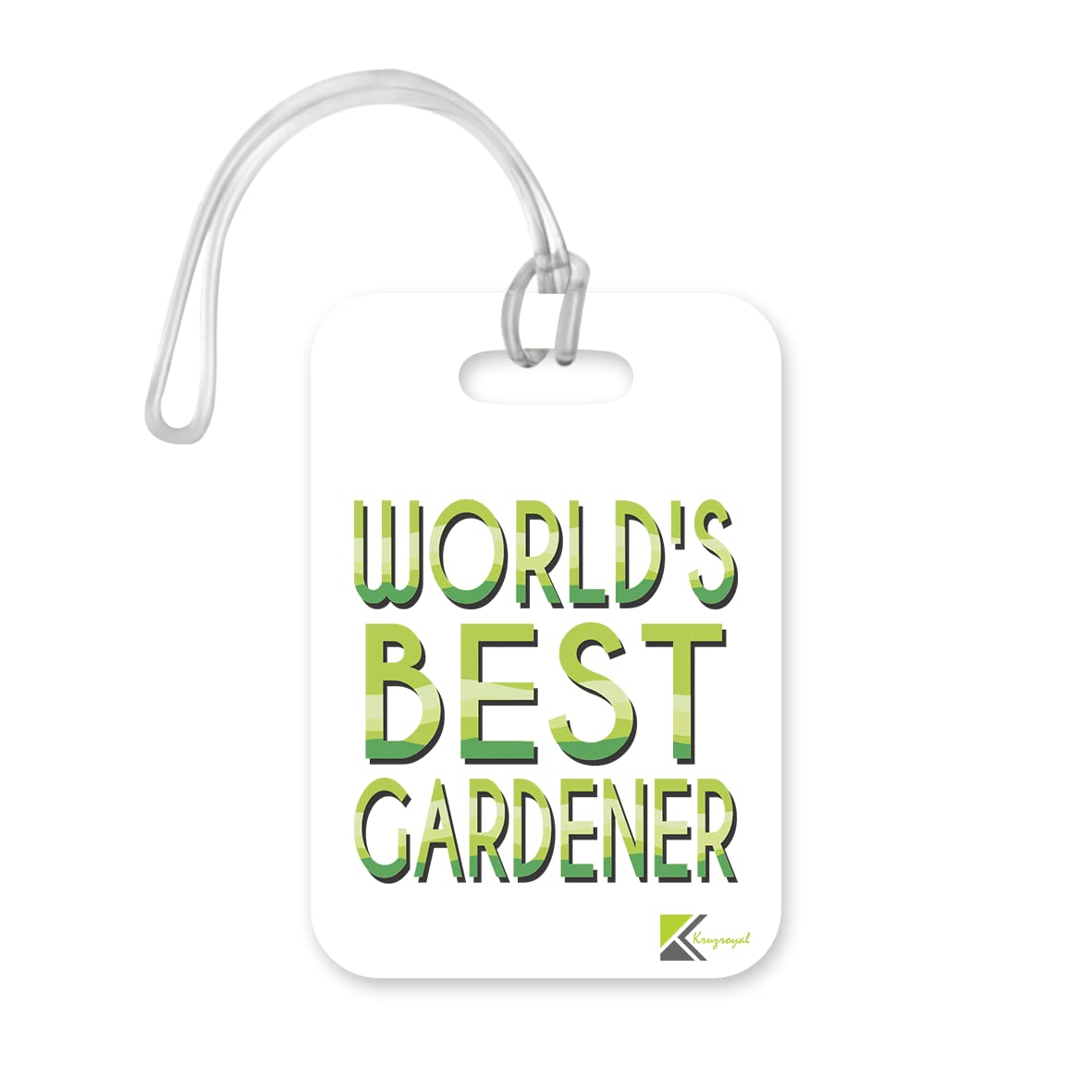 LT476 World's Best Gardener Novelty Funny Unique Designer Gift, Suitcase, Glossy Plastic Luggage Tag for Gardener