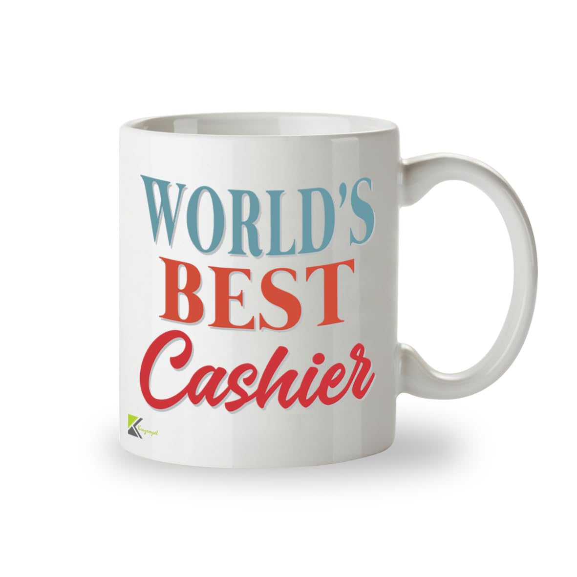 Kruzroyal DZ879 World's Best Cashier Mug 11oz - White Ceramic Cup for Checkout Operator, Shop Assistant - Funny Birthday, Leaving, Thank You Present