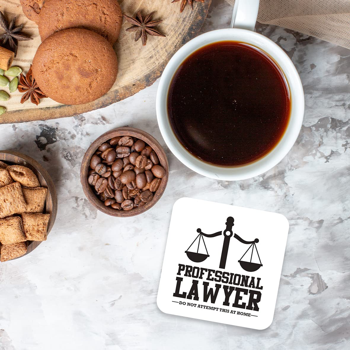 CS511 Professional Lawyer, do not Attempt This at Home Novelty Funny Coffee Tea Drink Gift Glossy MDF Wooden Coaster