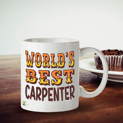 Kruzroyal DZ803 World's Best Carpenter Coffee Mug 11oz - Gifts for Carpenters Men Dad - Funny Woodworking & Handyman Novelty Cup for Birthday Christmas Fathers Day 11OZ