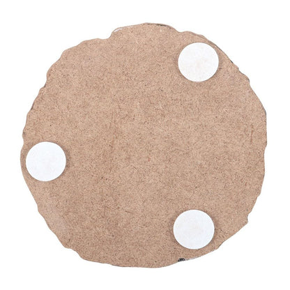 Something Different MDF Norse Mythology Wood Slice Coasters, Set of 4, Viking-Inspired Rune Symbols, 9.5 x 9.5 cm