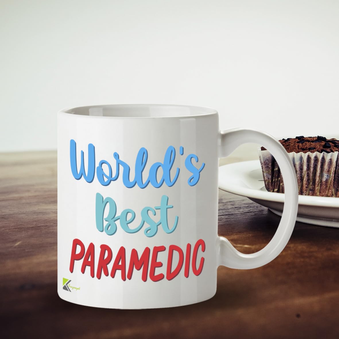 Kruzroyal DZ870 World's Best Paramedic Mug 11oz - White Ceramic Cup for First Responder, Ambulance Crew - Thank You, Graduation, Leaving Present