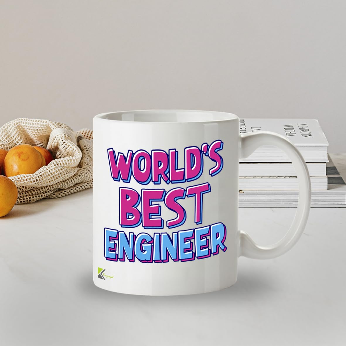 Kruzroyal DZ802 World's Best Engineer Mug - Funny Novelty Coffee Cup for Men Women - Thank You, Birthday, Gift for Engineering Student, Graduate, Professional