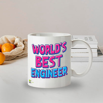 Kruzroyal DZ802 World's Best Engineer Mug - Funny Novelty Coffee Cup for Men Women - Thank You, Birthday, Gift for Engineering Student, Graduate, Professional