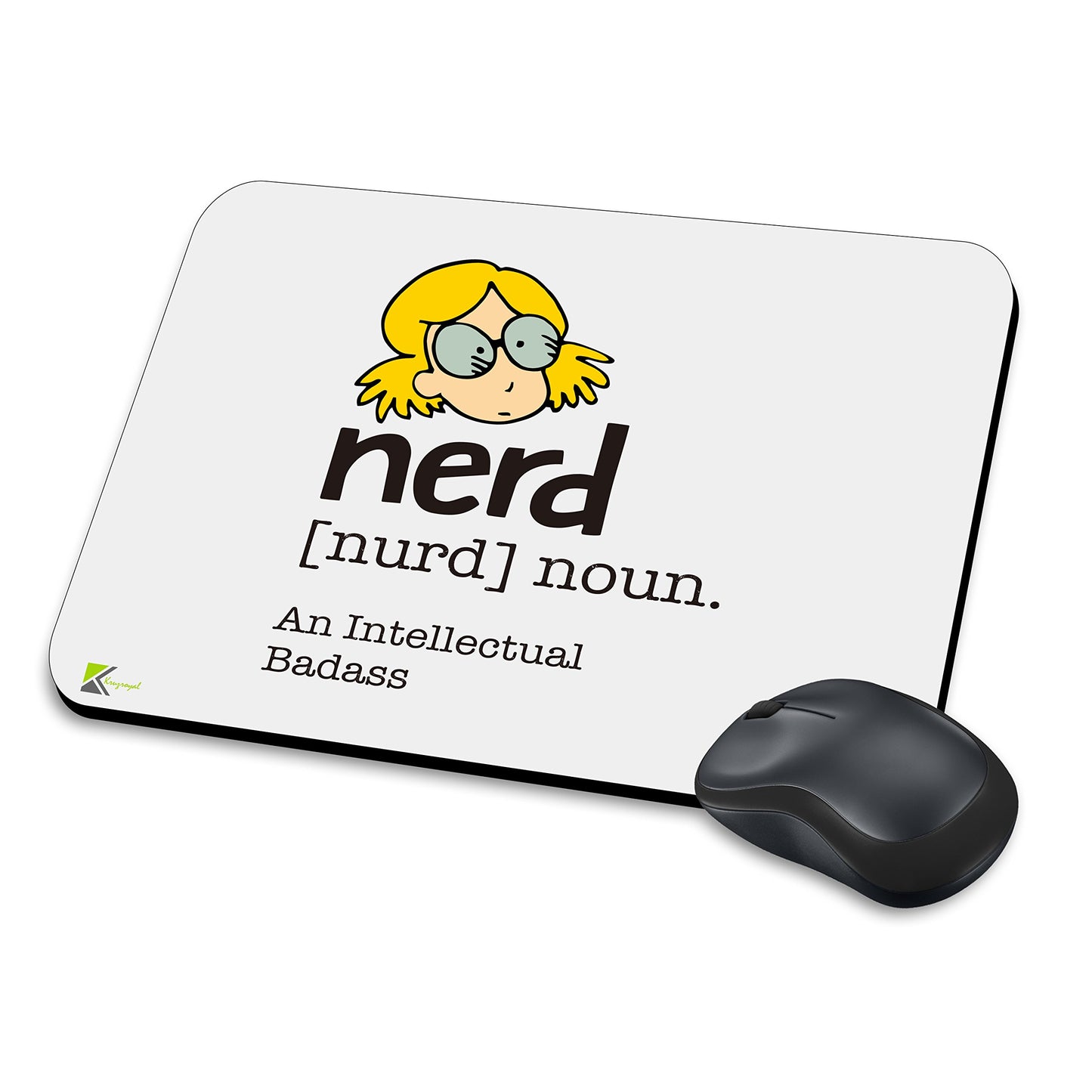 MM176 - Defination Nerd - An Intellectual Badass Funny Novelty Gift Mousemat/MousePad Anti Slip Laptop Computer PC Mouse Mat