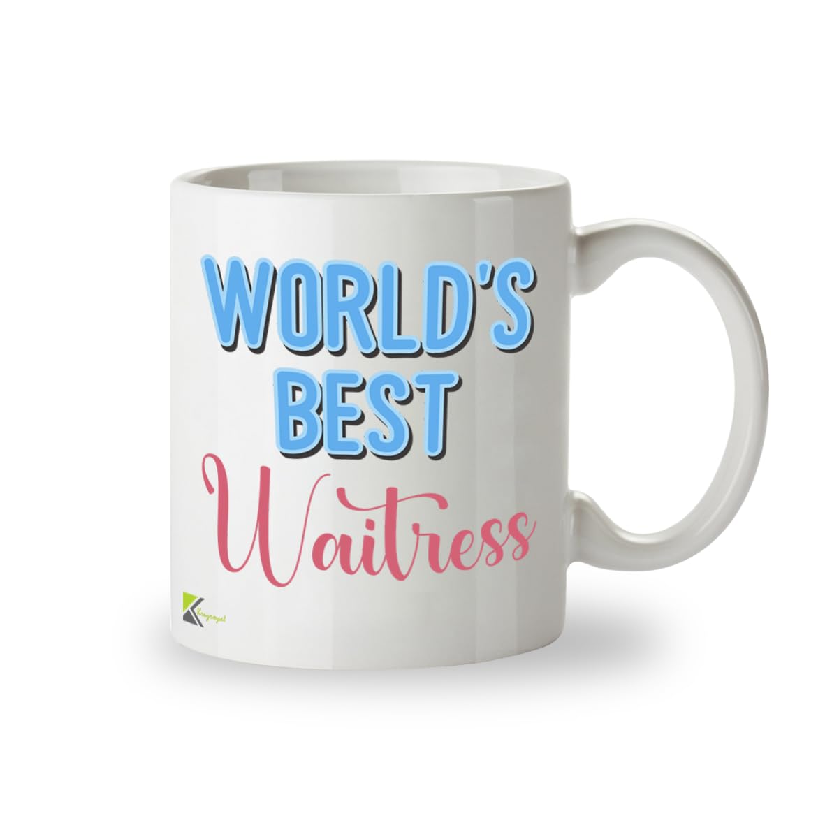 Kruzroyal DZ841 World's Best Waitress Mug 11oz - White Ceramic Coffee & Tea Cup for Server, Waiting Staff - Funny Birthday, Leaving or Thank You Present