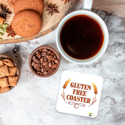 CS915 Gluten Free Coaster Novelty Funny Coffee Tea Drink Gift Glossy MDF Wooden Coaster