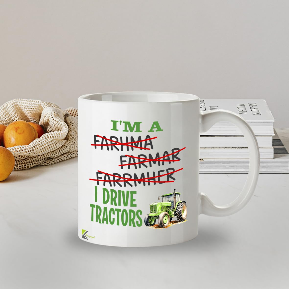 Kruzroyal Tractor Mug Funny Farmer Gift 11oz/325ml - I Drive Tractors Ceramic Coffee Cup for Men Dad Grandad - Farming Agricultural Present