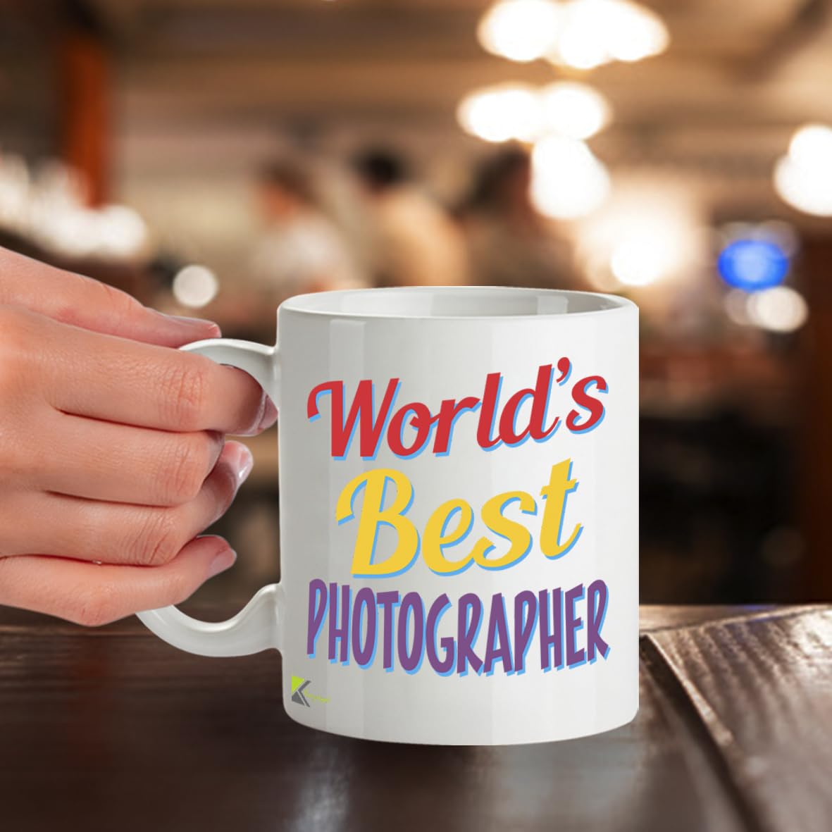 Kruzroyal DZ868 World's Best Photographer Mug 11oz - White Ceramic Cup for Cameraman, Shutterbug - Ideal Birthday, Thank You, Leaving Present