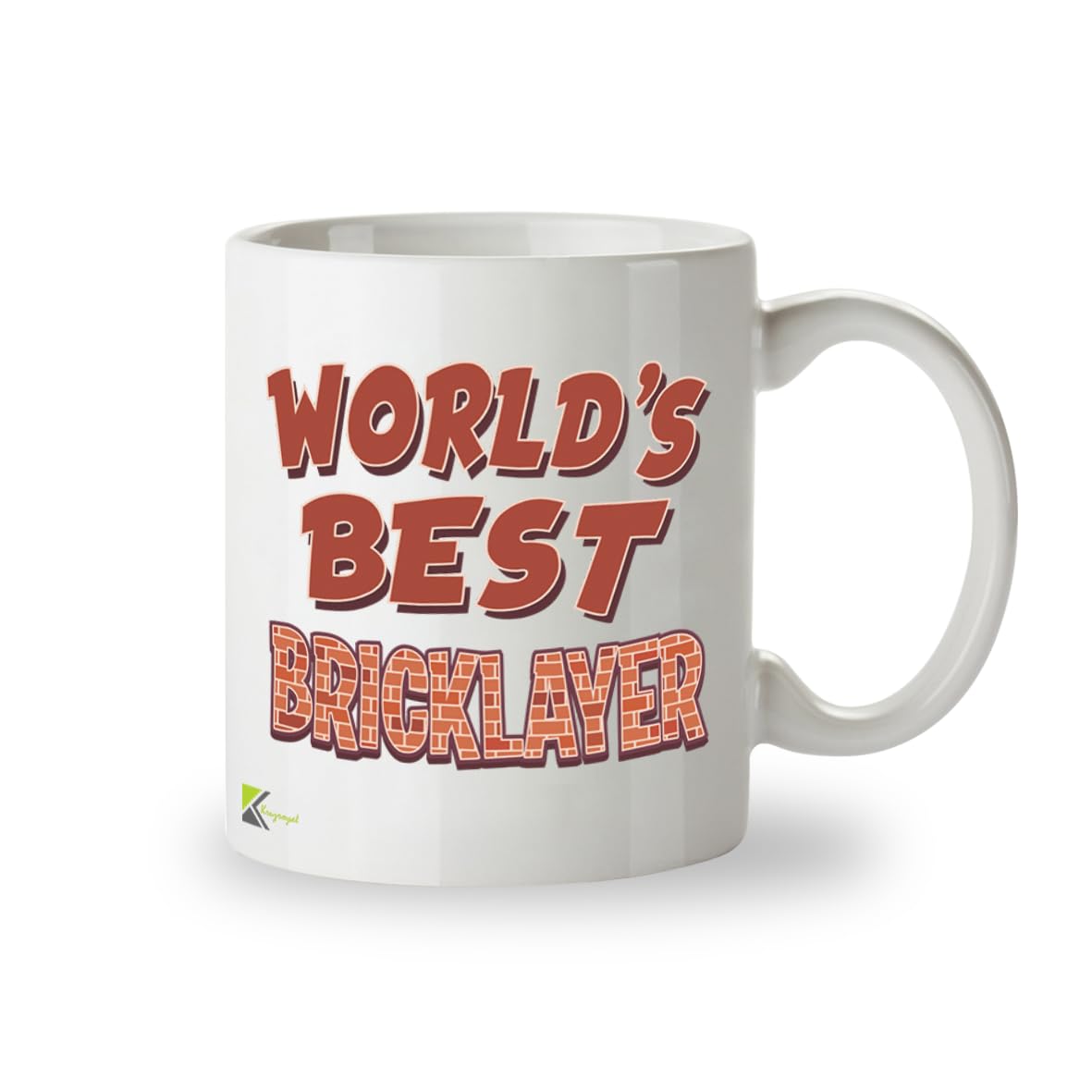 Kruzroyal DZ843 World's Best Bricklayer Mug 11oz - White Ceramic Coffee & Tea Cup for Brickie, Builder - Ideal Birthday, Father's Day, Thank You Present