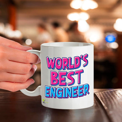 Kruzroyal DZ802 World's Best Engineer Mug - Funny Novelty Coffee Cup for Men Women - Thank You, Birthday, Gift for Engineering Student, Graduate, Professional