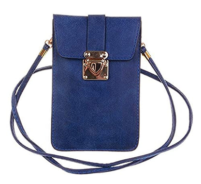 Kruzroyal Luxury Matte PU Leather Mini Crossbody Single Shoulder Bag Cellphone Pouch