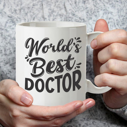 Kruzroyal DZ801 World's Best Doctor Mug - Funny Novelty Coffee Cup for Men Women - Thank You, Birthday, Gift for GP, Physician, Medical Professional, Surgeon 11OZ