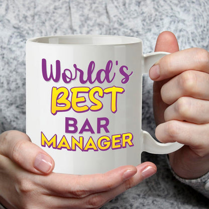 Kruzroyal DZ895 World's Best Bar Manager 11OZ Tea/Coffee Mug Cup - Unique Coffee Cup and Gift Ideas, Bar Manager's Mug