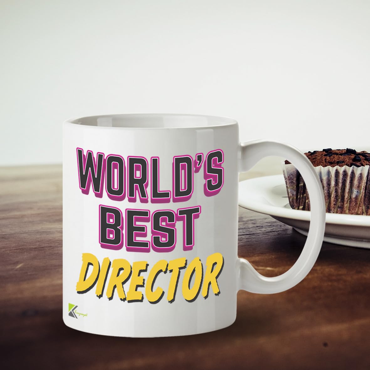 Kruzroyal DZ839 World's Best Director Mug 11oz - White Ceramic Cup for Company Leader, Film Director - Ideal Birthday, Leaving or Thank You Present