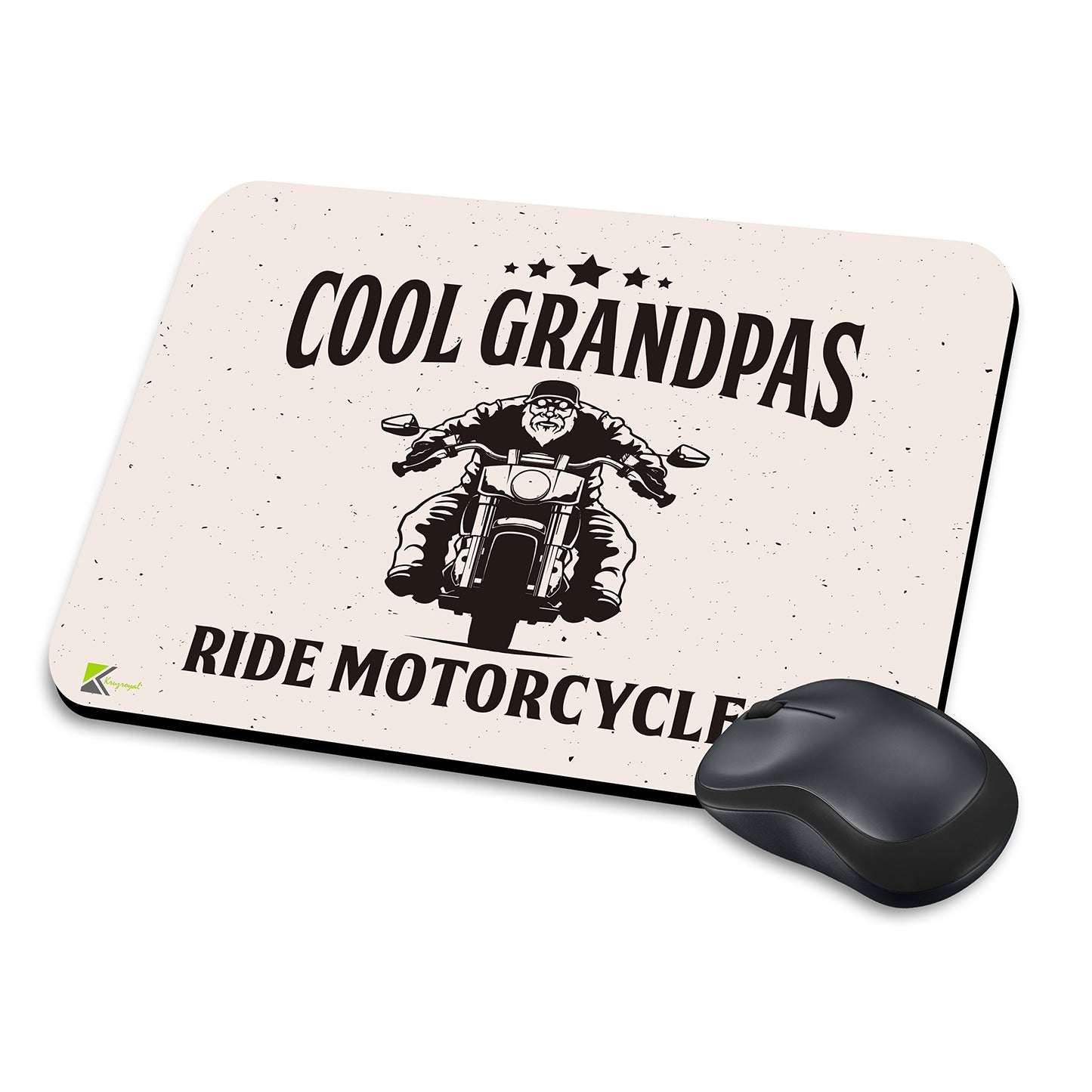 MM144 - Cool Grandpas Ride Motorcycles Funny Novelty Gift Mousemat/MousePad Anti Slip Laptop Computer PC Mouse Mat
