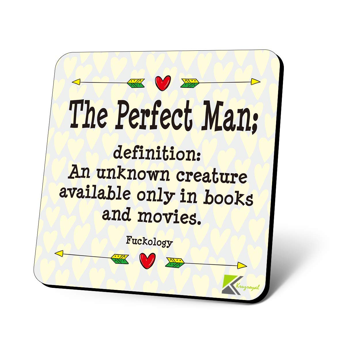 CS1157 Definition : The Perfect Man Novelty Funny Coffee Tea Drink Gift Glossy MDF Wooden Coaster