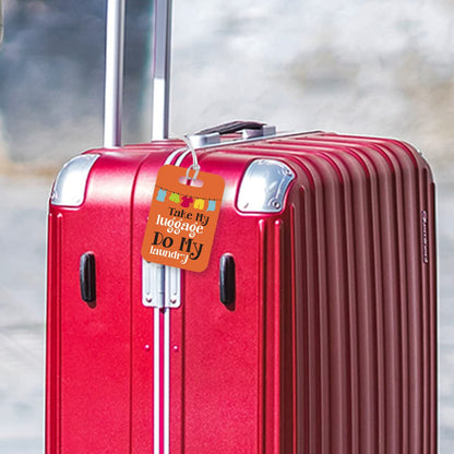 LT038 Take My Luggage do My Laundry Novelty Funny Unique Designer Gift Glossy Plastic Suitcase Luggage Tag
