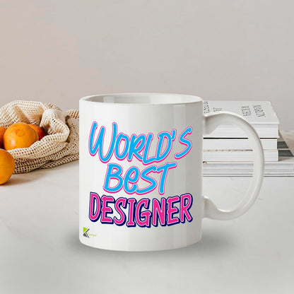 Kruzroyal DZ869 World's Best Designer Mug 11oz - White Ceramic Cup for Graphic, Web, UI/UX Designer - Funny Birthday, Leaving, Thank You Present