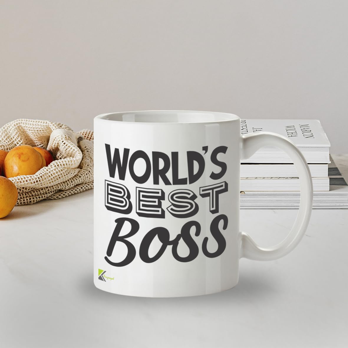 Kruzroyal DZ812 World's Best Boss Mug 11oz - Funny Office Gift for Manager, Leader Appreciation Present for Men & Women, Leaving or Birthday Cup