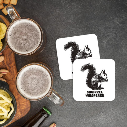 CS503 Squirrel Whisperer Novelty Funny Coffee Tea Drink Gift Glossy MDF Wooden Coaster