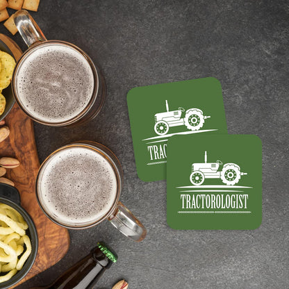CS642 Tractorologist Novelty Funny Coffee Tea Drink Gift Glossy MDF Wooden Coaster